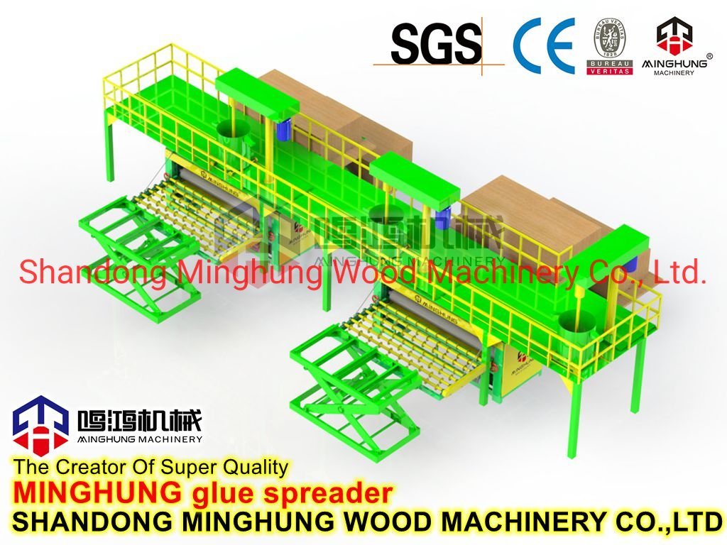 Machine de propagation de colle de rouleau de placage de contreplaqué de la Chine