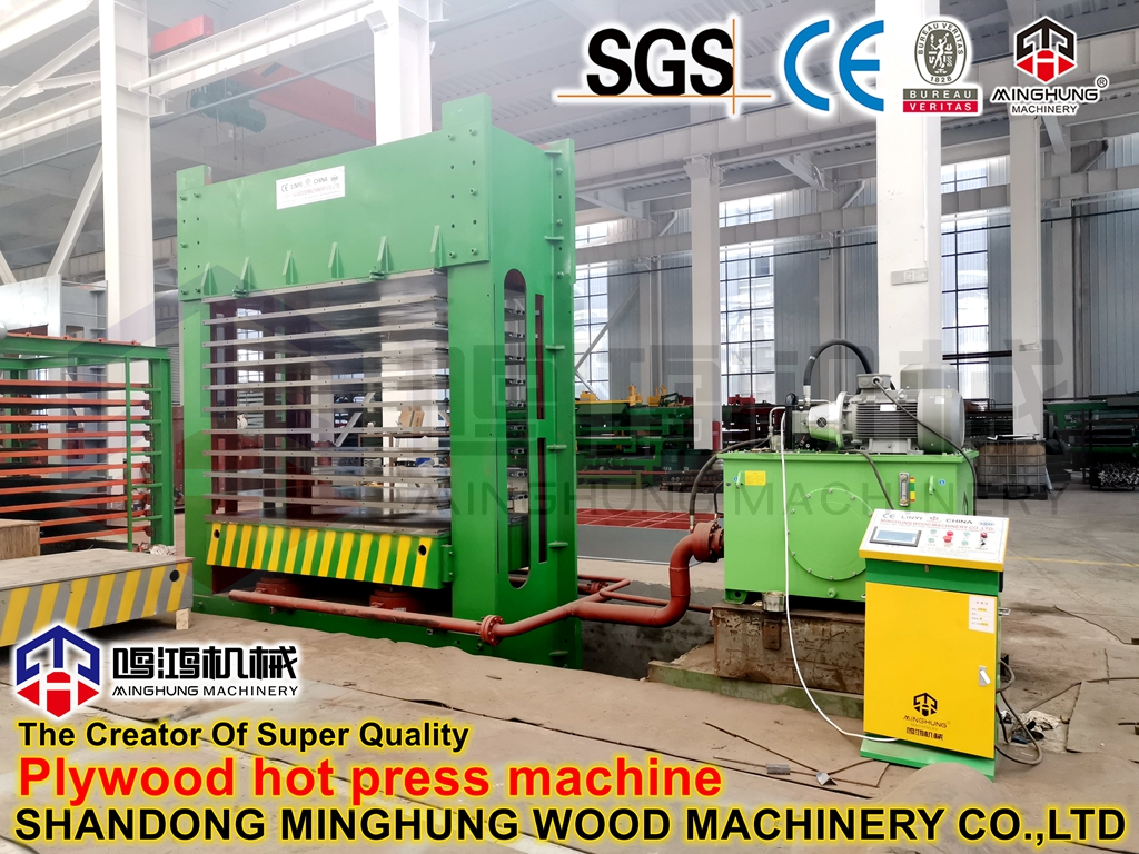 Machine à plastifier la mélamine de presse à chaud hydraulique de machine à bois