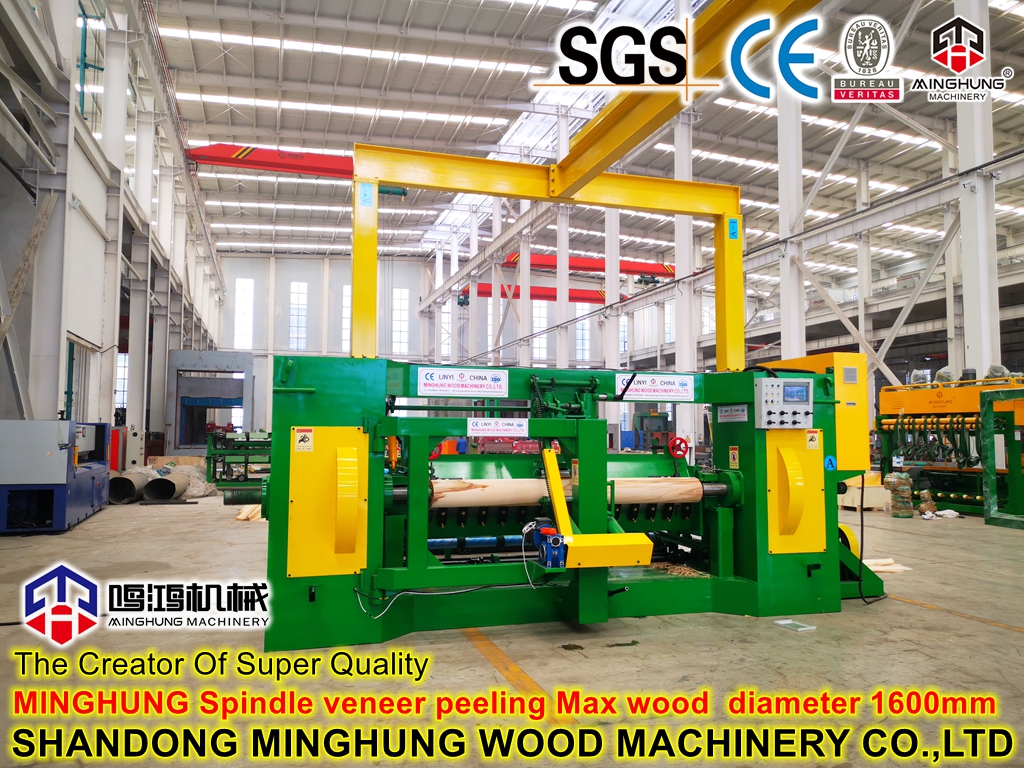 Ligne de machine de pelage de placage de broche