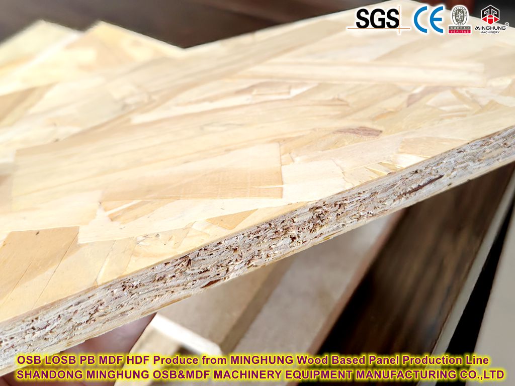 OSB LOSB PB MDF HDF produit à partir de MINGHUNG Ligne de production de panneaux basés sur le bois