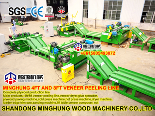 Machine à éplucher les placages sans broche avec servomoteur