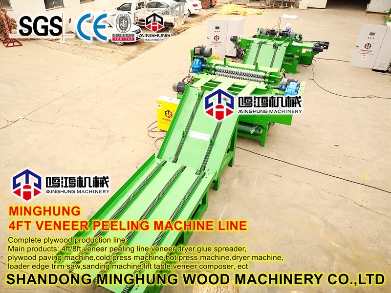 Machine rotative de placage de bois de production de contreplaqué