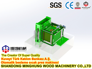 Chargeur automatique pour machine de pressage à chaud de contreplaqué filmé