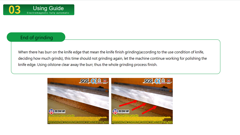 MINGHUNG Manuel d'affûtage de lames 19