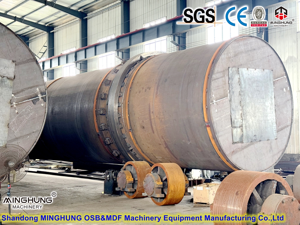 Séchoir à tambour de grande capacité pour panneaux de particules, 