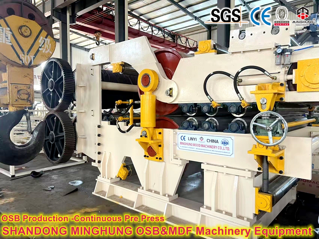 Pré-presse continu de la production OSB