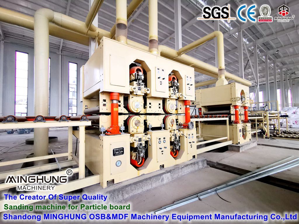 Minghung polissage ponçage Grindign Machine ponceuse pour panneaux à base de bois panneaux de particules panneaux d'aggloméré OSB MDF HDF ligne de production 
