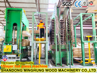 Ligne de production de contreplaqué avec épandeur de colle de précision à quatre rouleaux 