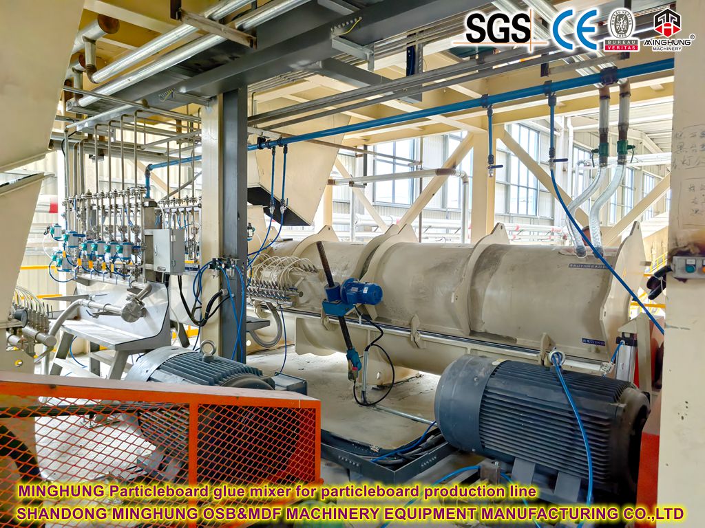 MINGHUNG mélangeur de colle de particules pour la ligne de production des panneaux de particules