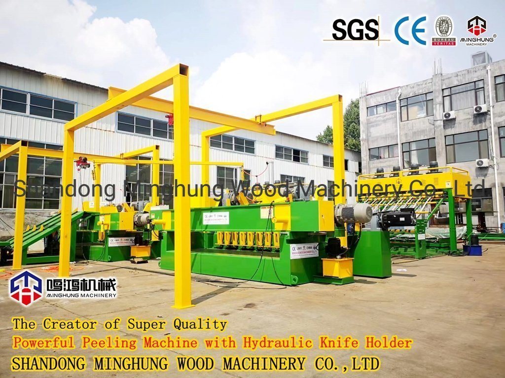 Machine de découpe d'épluchage de placage d'arbre en bois sans broche de 8 pieds en Chine pour la fabrication de contreplaqué et de meubles