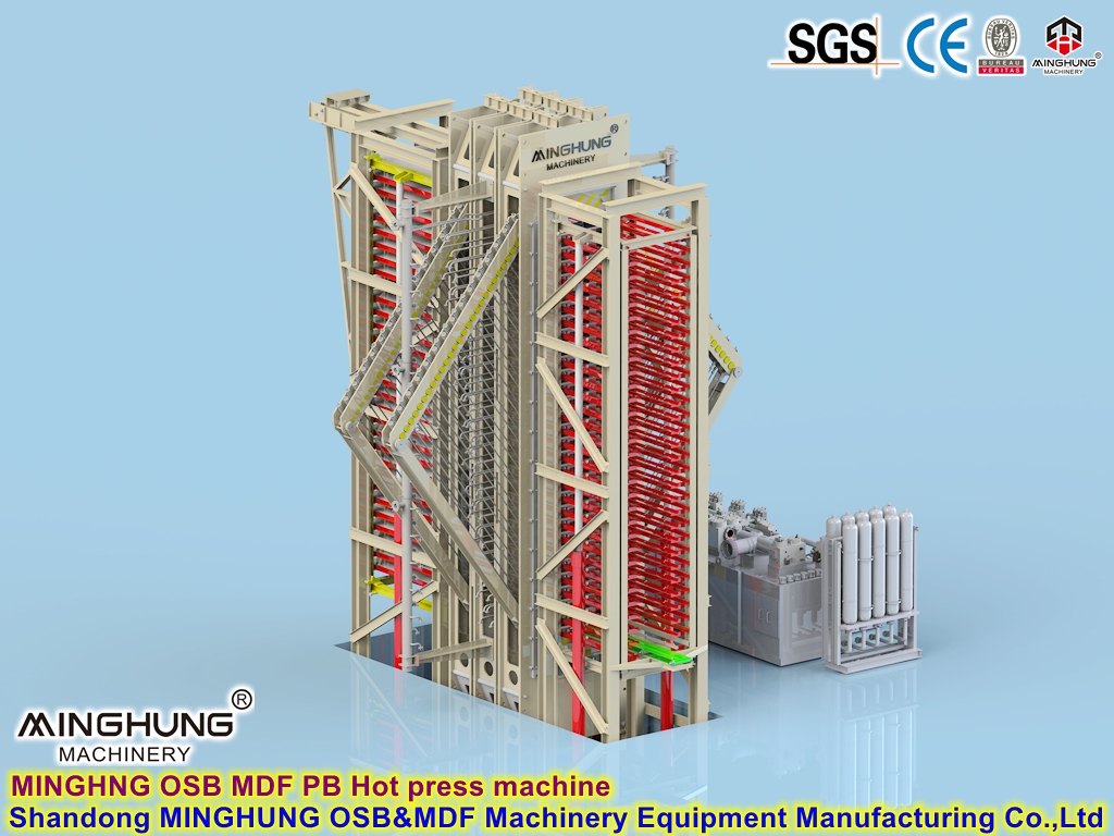 Presse hydraulique Machine de presse à chaud pour la production de panneaux de particules de bois