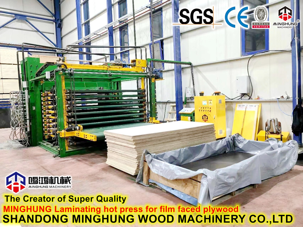 presse à chaud de stratification pour contreplaqué filmé