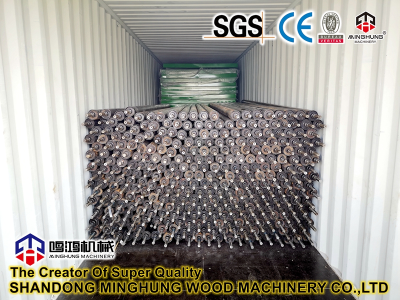MINGHUNG Chargement du séchoir à rouleaux de placage