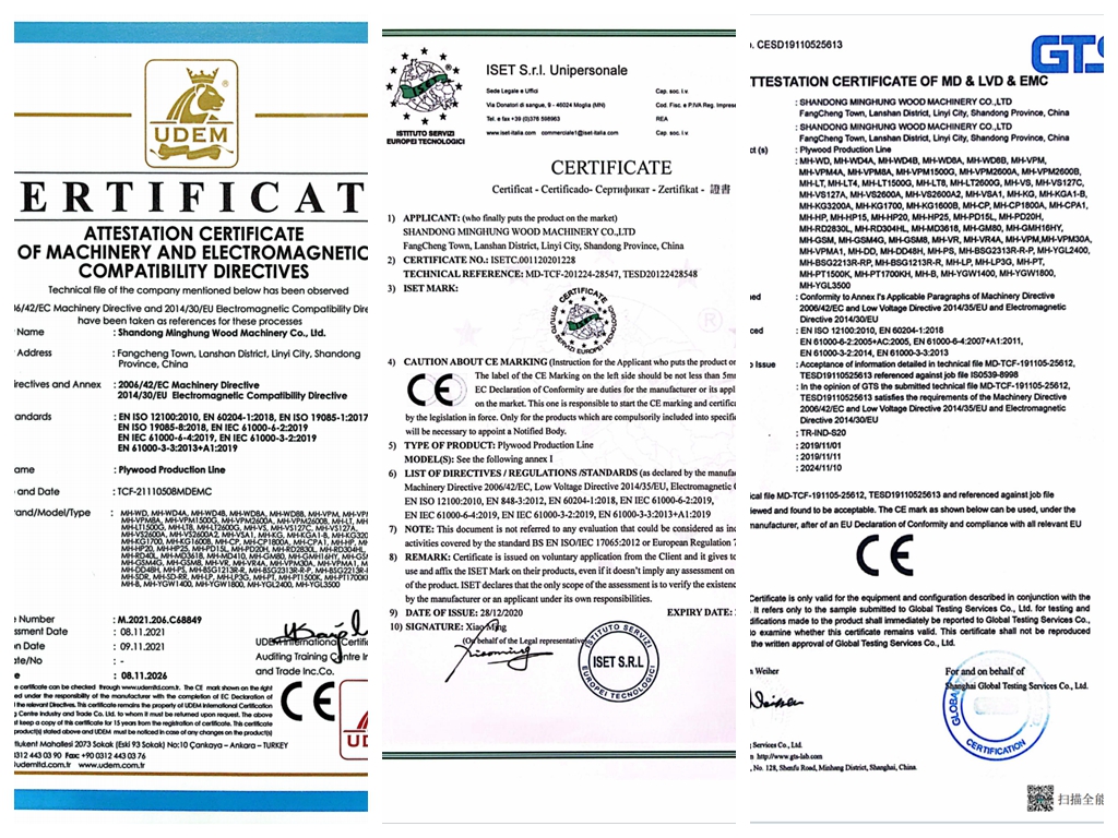 MINGHUNG CE Certificat de certification d'entreprise de haute technologie MINGHUNG