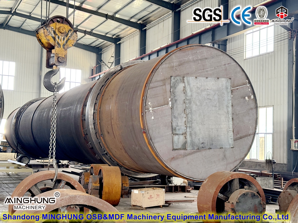 séchoir à tambour rotatif pour brins de copeaux