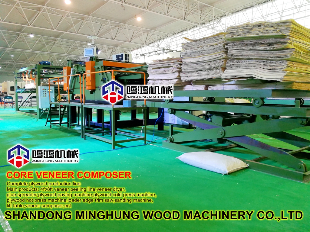 Compositeur de placage de noyau de machine de travail du bois pour placage de contreplaqué
