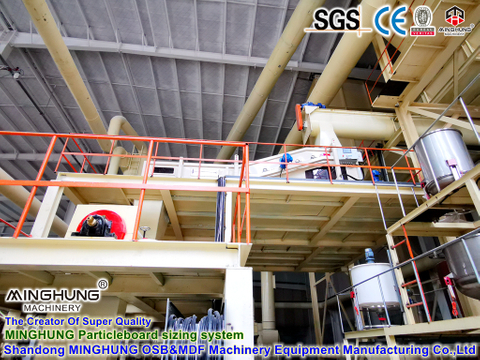 Machines pour panneaux à base de bois en Chine : Machine de mélange de colle pour ligne de panneaux de particules Ligne de production MDF HDF
