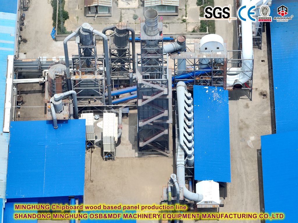 MINGHUNG Panneau de panneau de particules Ligne de production de machines à base de bois en bois