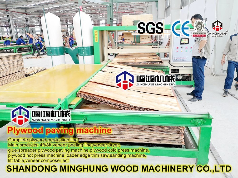 Machine à bois pour la fabrication de panneaux de contreplaqué