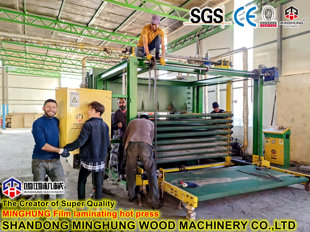 presse à chaud de stratification de film