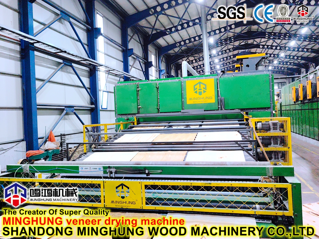 Machines de séchage de maille de rouleau de placage de noyau pour la chaîne de production de fabrication de placage de noyau de Chine Fabricant de machines à bois Minghung