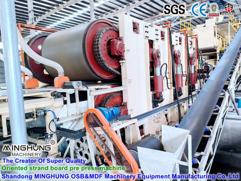 Fabricant de ligne Minghung : Machine de pré-presse continue multi-rouleaux pour équipement de production de panneaux de particules