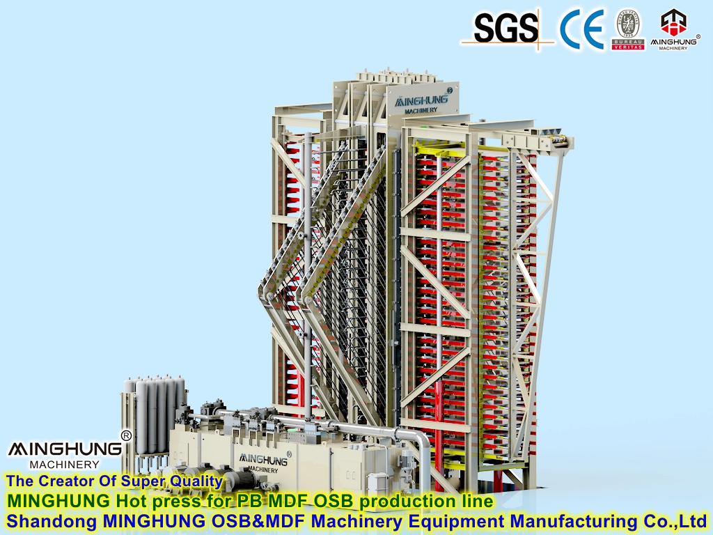 Déchiqueteuse, séchoir et mélangeur de collage rentables en usine chinoise : ligne de machines de production de MDF / OSB / panneaux de particules