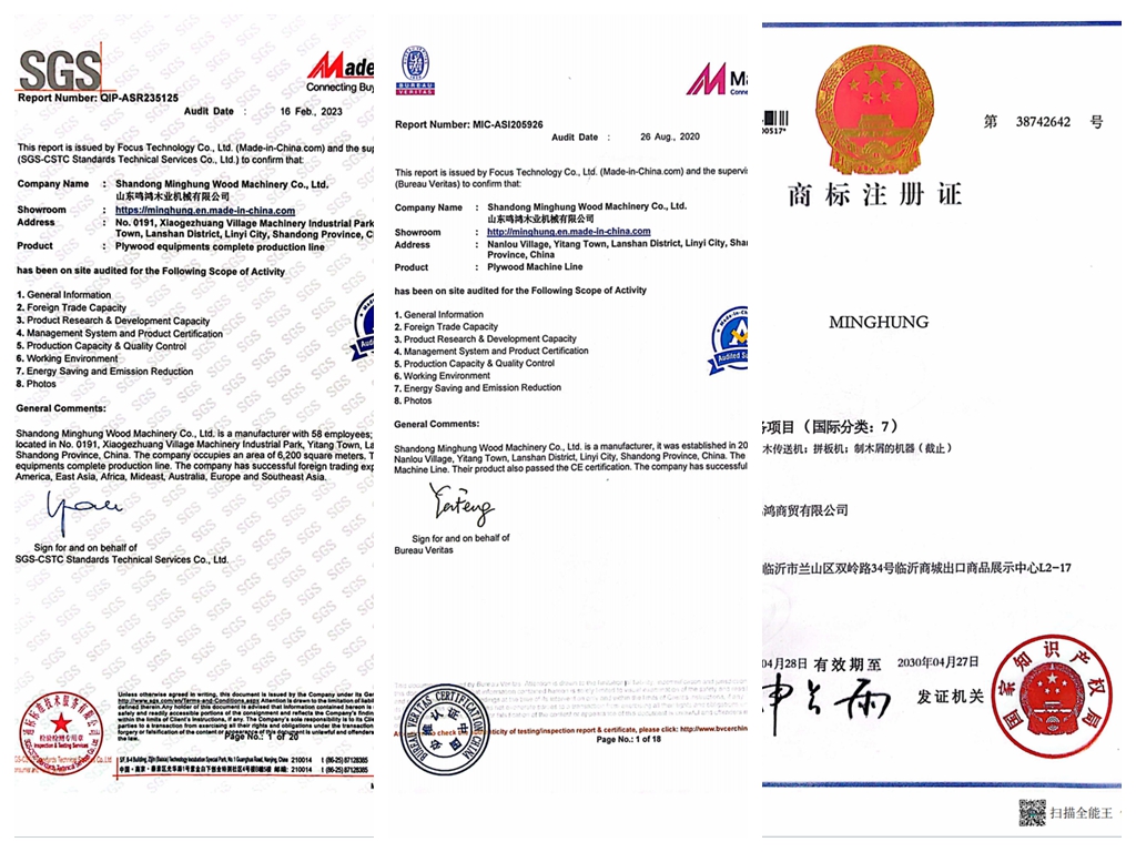 MINGHUNG CE Certificat de certification d'entreprise de haute technologie MINGHUNG
