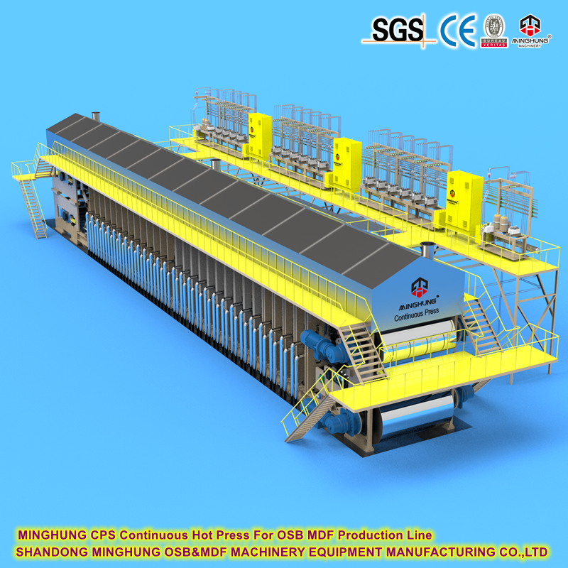 MINGHUNG CPS continu Appuyant à chaud pour la ligne de production OSB MDF